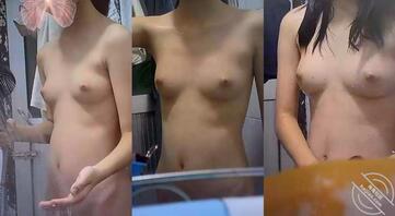 近距离偷拍妹子洗澡