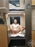 动车上露出 骚的没边了1