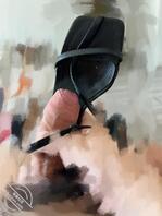 打胶姐姐的高跟鞋精液全射在上面1