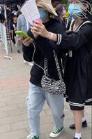 眼镜学院风连衣裙小姐姐，肉丝白内内