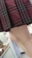 抄底JK坐镜头5 红色JK棉袜学生 青春的气息