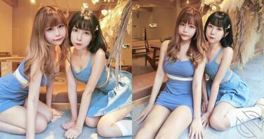 两倍的可爱!”甜美合体!无害脸蛋下还有著让人惊喜的好曲线0