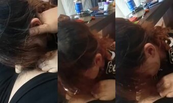 女学霸面试最开始被迫按着头后来开始主动吞吐