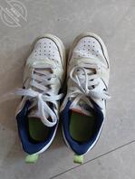 36码，耐克白蓝绿板鞋打胶，更多细节图或这双打胶视频留言给我可看2